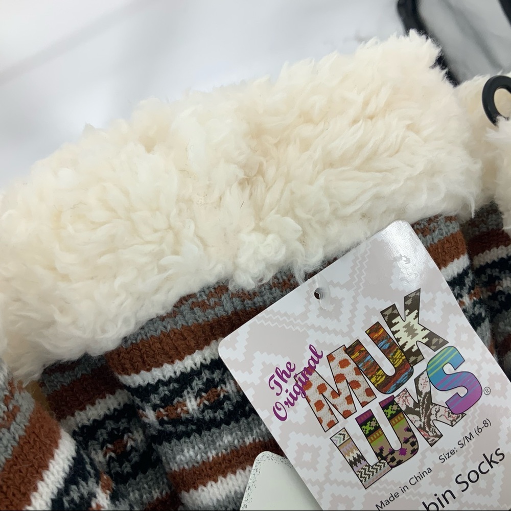 Muk Luks fox print cabin sock - Picture 4 of 6